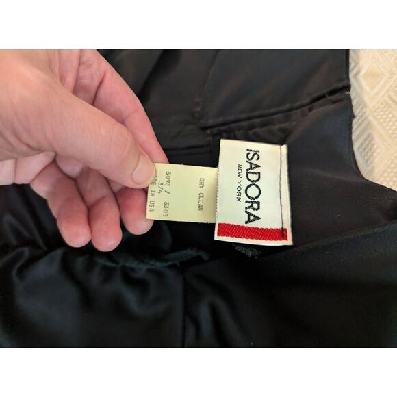 Vintage ISADORA Party Prom Costume Bodycon Dress Tiered Lace Small Goth Size 4 - Picture 5 of 7